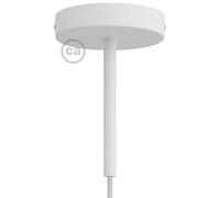 creative cables Kit Rosace cylindrique en métal avec Serre-câble de 15 cm - Blanc Mat