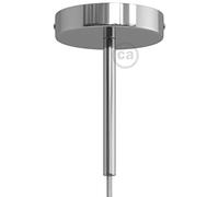 creative cables Kit Rosace cylindrique en métal avec Serre-câble de 15 cm - Chromé