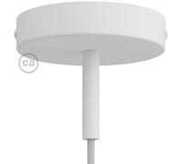 creative cables Kit Rosace cylindrique en métal avec Serre-câble de 7 cm - Blanc Mat