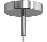 creative cables Kit Rosace cylindrique en métal avec Serre-câble de 7 cm - Chromé