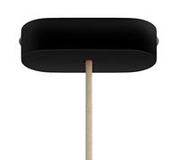 creative cables Kit Rosace en Bois Ovale - Noir