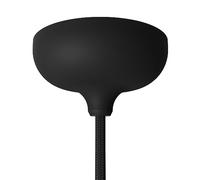 creative cables - Kit Rosace en Silicone avec Trou Central et possibilité de Trou latéral - Noir