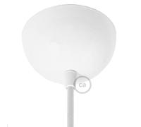 creative cables Kit Rosace hémisphérique à 1 Trou en métal Peint - Blanc Brillant