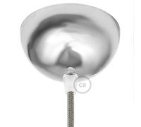 creative cables Kit Rosace hémisphérique à 1 Trou en métal Peint - Chromé