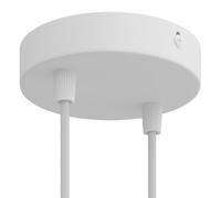 creative cables - Kit Rosace métallique cylindrique à Deux Trous - Conique, Blanc Mat