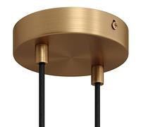 creative cables - Kit Rosace métallique cylindrique à Deux Trous - Cylindrique, Bronze satiné