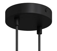 creative cables - Kit Rosace métallique cylindrique à Deux Trous - Cylindrique, Noir