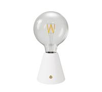 creative cables - Lampe portative LED rechargeable Cabless01 avec ampoule globo G125 - Avec ampoule, Blanc