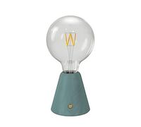 creative cables - Lampe portative LED rechargeable Cabless01 avec ampoule globo G125 - Avec ampoule, Bleu canard