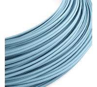 Creative-Cables L'Original cable électrique Extra Low Voltage SELV 2x0,35 mm² (50 m, Light Blue Baby RM17) - Rond, effet soie - Idéal pour les LED 12-48V - Sécurité certifiée, fabriqué en Italie