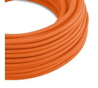 Creative-Cables L'Original cable électrique plat 2x0,75 mm² (50 m, Orange PM15) - Plat, effet soie - Idéal pour les lampes de table et les lampadaires - Sécurité certifiée, fabriqué en Italie
