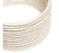 Creative-Cables L'Original cable électrique recouvert en tissu DALI 5x0,75 mm² (1 m, Natural Neutral RN01) - Rond, en lin - 5 conducteurs pour le contrôle DALI et la domotique - Fabriqué en Italie
