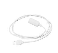 creative cables - Snake Lampe en silicone avec interrupteur et fiche - Sans ampoule, Blanc