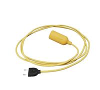 creative cables - Snake Lampe en silicone avec interrupteur et fiche - Sans ampoule, Jaune