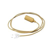 creative cables - Snake Lampe en silicone avec interrupteur et fiche - Sans ampoule, Moutarde