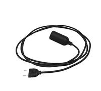creative cables - Snake Lampe en silicone avec interrupteur et fiche - Sans ampoule, Noir
