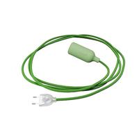 creative cables - Snake Lampe en silicone avec interrupteur et fiche - Sans ampoule, Vert Prairie