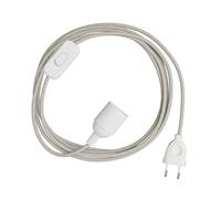 creative cables - SnakeBis - Câblage avec Douille et câble Textile coloré - 3 Mètres, RN01, E14