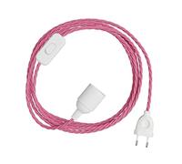 creative cables - SnakeBis Twisted - Câblage avec Douille et câble Textile tressé - 3 Mètres, TM08, E14