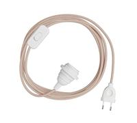 creative cables - SnakeBis Zig-Zag pour Abat-Jour - Câblage avec Douille et câble Textile Effet Zig-Zag - 3 Mètres, RD71, E14