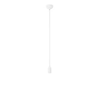 creative cables - Suspension colorée en silicone avec câble textile - Sans ampoule, Blanc