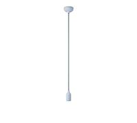 creative cables - Suspension colorée en silicone avec câble textile - Sans ampoule, Blue ciel