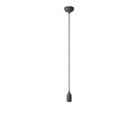 creative cables - Suspension colorée en silicone avec câble textile - Sans ampoule, Gris