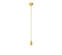 creative cables - Suspension colorée en silicone avec câble textile - Sans ampoule, Jaune