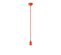 creative cables - Suspension colorée en silicone avec câble textile - Sans ampoule, Orange