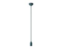 creative cables - Suspension colorée en silicone avec câble textile - Sans ampoule, Pétrole