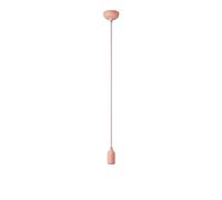 creative cables - Suspension colorée en silicone avec câble textile - Sans ampoule, Saumon