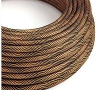 Creative-Cables Vertigo Optical Textile Cable per metre shiny black and copper ERM66 2x0.75mm -XZ2ERM66