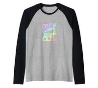 Creative Chaos Chat Gribouillage Art Manche Raglan