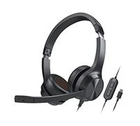 Creative Chat USB, Micro-casque supra-auriculaire filaire Stereo noir volume réglable, Mise en sour