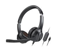 CREATIVE Chat USB On-ear Headset with Swivel-to-mute Noise-cancelling Boom Mic,