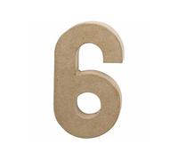 Creative chiffre 6 papier-mâché 20,5 cm