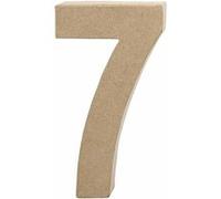 Creative chiffre 7 papier-mâché 20,5 cm Marron G