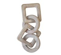 Creative Co-op Chaîne décorative en Bois de manguier Blanchi à la Chaux