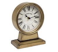 Creative Co-op Horloge de cheminée en Fer, Finition dorée