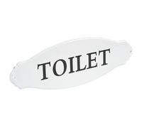 Creative Co-Op Métal émaillé WC Sign, Blanc