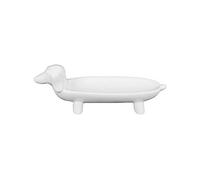 Creative Co-op Plat en céramique pour Chien, Blanc