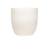 Creative Co-Op Pot de Fleurs Rond Blanc 30,5 cm