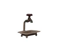 Creative Co-op Secret Garden Decorative Iron Soap Holder with Faucet