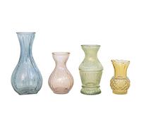 Creative Co-Op Vase en Verre gravé - 7,6 cm (L) x 7,6 cm (l) x 12,7 cm (H) - Multicolore