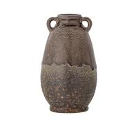 Creative Collection 82060459 Reina Vase en grès Peint à la Main avec Petites poignées, imperméable, Marron, diamètre : 9,5 cm, Hauteur : 16 cm