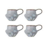 Creative Collection Bessie Lot de 4 mugs Bleu Faïence T10 x H9 cm 300 ml