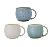 Creative Collection Harriet Lot de 3 mugs en grès Bleu 10 x 8 cm 420 ml
