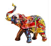 Creative coloré Graffiti éléphant Sculpture Animal Statue Ornement créatif rétro Figurine décoration de la Maison Accessoires