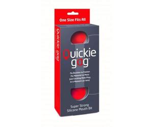 Creative Conceptions CCQGBBITR Embout buccal en silicone Quickie Gag (taille unique), rouge