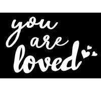 Creative Concepts Ideas CCI2504 Autocollant en vinyle Inscription « You are Loved » pour voiture, camion, camion, camion, camion, camion, mur, ordinateur portable, blanc 5,5 x 3,5 po